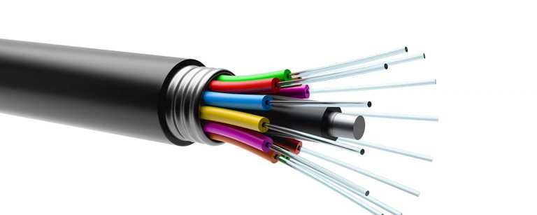 Fiber Optic Cable Isolated on White Background 3D Illustration